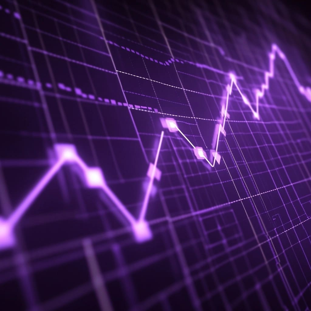 Rising stock chart